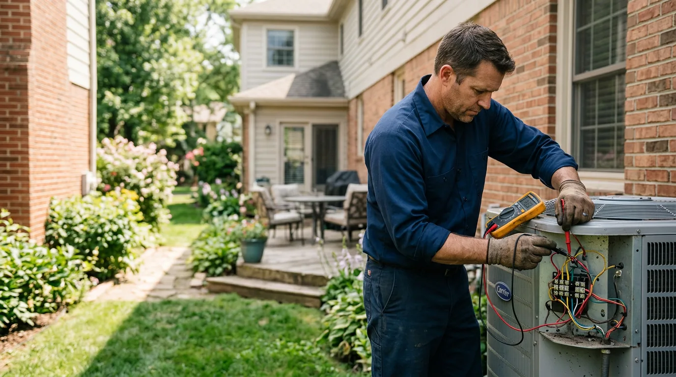 HVAC technician working near Galatia, IL